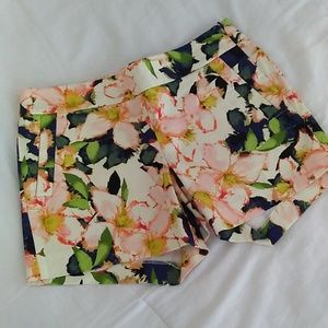 J. Crew Floral City Fit Stretch Chino Shorts